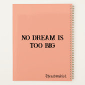 計画それを所有する女性のプランナー感動的 プランナー手帳 (裏面)