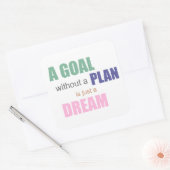 計画のないゴールはちょうど夢のステッカーです スクエアシール (封筒)