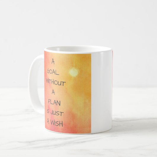 計画のないゴールはちょうど願いのコップのマグです コーヒーマグカップ (正面左)