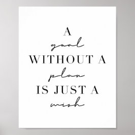 計画のないゴールは単なる願いだ ポスター