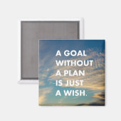 計画のないゴールは単なる願い マグネット (正面/裏面)