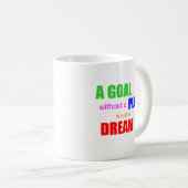 計画のないゴールは夢のコーヒーマグにすぎない コーヒーマグカップ (正面右)
