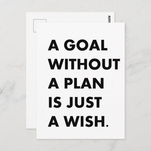 計画のないゴール ポストカード (正面/裏面)