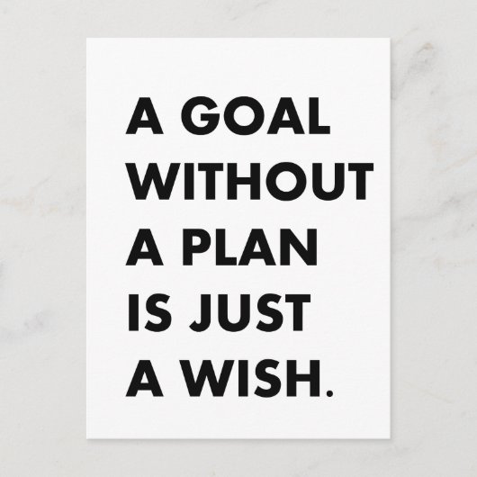 計画のないゴール ポストカード (正面)