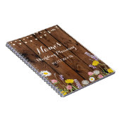 計画のアイディアのノートを結婚するノートの野生花 ノートブック (右側)