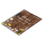 計画のアイディアのノートを結婚するノートの野生花 ノートブック (左側)