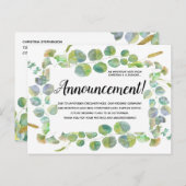 計画のエレガントな結婚式の変更がキャンセル ポストカード (正面/裏面)