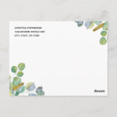 計画のエレガントな結婚式の変更がキャンセル ポストカード (裏面)