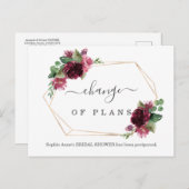 計画のエレガント変更ブライダルシャワー延期 ポストカード (正面/裏面)