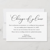 計画のカードの微妙な書結婚道変更 セーブザデート (正面)