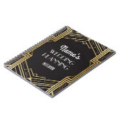 計画のノートを結婚するノートのGatsbyのアールデコ ノートブック (左側)