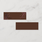 計画のブラウンの背部とのブラウンおよびピンクの渦巻 スキニー名刺 (正面/裏面)