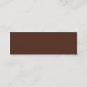 計画のブラウンの背部とのブラウンおよびピンクの渦巻 スキニー名刺 (裏面)