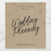 計画の任務結婚と上手に組み合わおもしろいせる ワインラベル (シングルラベル)