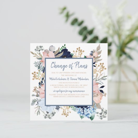 計画の埃結婚っぽいブルーピンクフローラの変更 セーブザデート (スタンド正面)