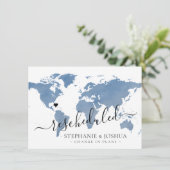 計画の変更が延期された宛先ウェディングブルー 案内状 (スタンド正面)