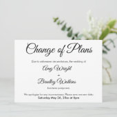 計画の変更が延期結婚された発表 招待状 (スタンド正面)