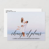 計画の変更のモダン横の写真 案内ポストカード (正面/裏面)