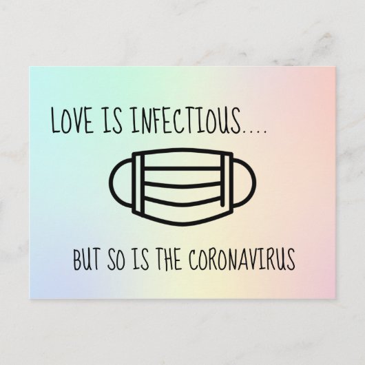 計画の変更の延期または取り消結婚し ポストカード (正面)