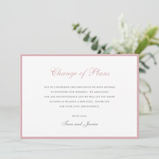 計画の変更ほこりっぽいバラピンク結婚ズNo Photo セーブザデート (スタンド正面)