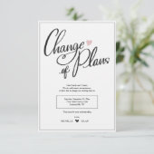 計画の変更アナウンスメントカード 招待状 (スタンド正面)