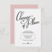 計画の変更アナウンスメントカード 招待状 (正面/裏面)