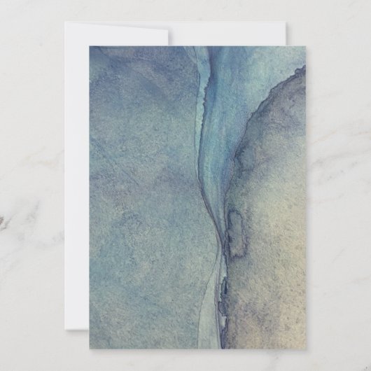 計画の変更アートブルース延期結婚のカード 招待状 (裏面)