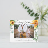 計画の変更イエローサンフラワー ポストカード (スタンド正面)