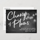 計画の変更エジソンライト延期結婚日 ポストカード (正面/裏面)