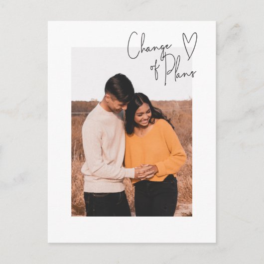 計画の変更シンプルScriptの延期 ポストカード (正面)