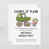 計画の変更パーティー取消しユーモア延期 (正面/裏面)