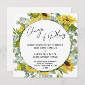 計画の変更フローラ結婚延期カード 招待状 (正面/裏面)