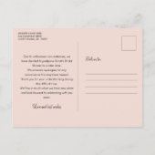 計画の変更ブライダルシャワーバラ金ゴールドグリッター ポストカード (裏面)