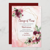 計画の変更ブルゴーニュワイン金ゴールドブライダルシャワー (正面/裏面)