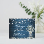 計画の変更ベビーズブレスメイソン結婚ジャー ポストカード (スタンド正面)