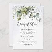 計画の変更ユーカリ・シック結婚ズ 招待状 (正面)