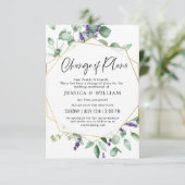 計画の変更ユーカリ・ラベンダー 招待状 (スタンド正面)