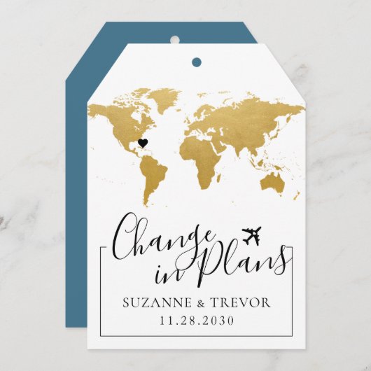 計画の変更先結婚式のお知らせ (正面/裏面)