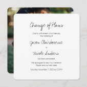 計画の変更写真または結婚イベントの変更 招待状 (正面/裏面)