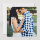 計画の変更写真または結婚イベントの変更 招待状 (裏面)