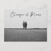 計画の変更写真結婚の日付変更 ポストカード (正面)