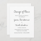 計画の変更延期結婚 エンクロージャーカード (正面/裏面)