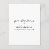 計画の変更延期結婚 エンクロージャーカード (裏面)