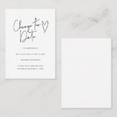 計画の変更日の変更小招待状 紹介カード (正面/裏面)