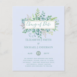 計画の変更日付緑のユーカリイベント