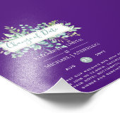 計画の変更日付緑のユーカリイベント フォトプリント (角)