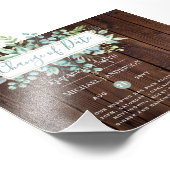 計画の変更日付緑のユーカリイベント フォトプリント (角)