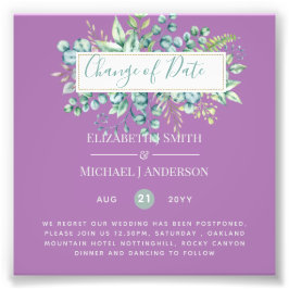 計画の変更日付緑のユーカリイベント フォトプリント           