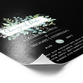 計画の変更日付緑のユーカリイベント フォトプリント (角)