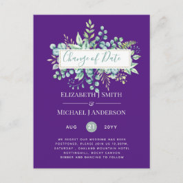 計画の変更日付緑のユーカリイベント ポストカード